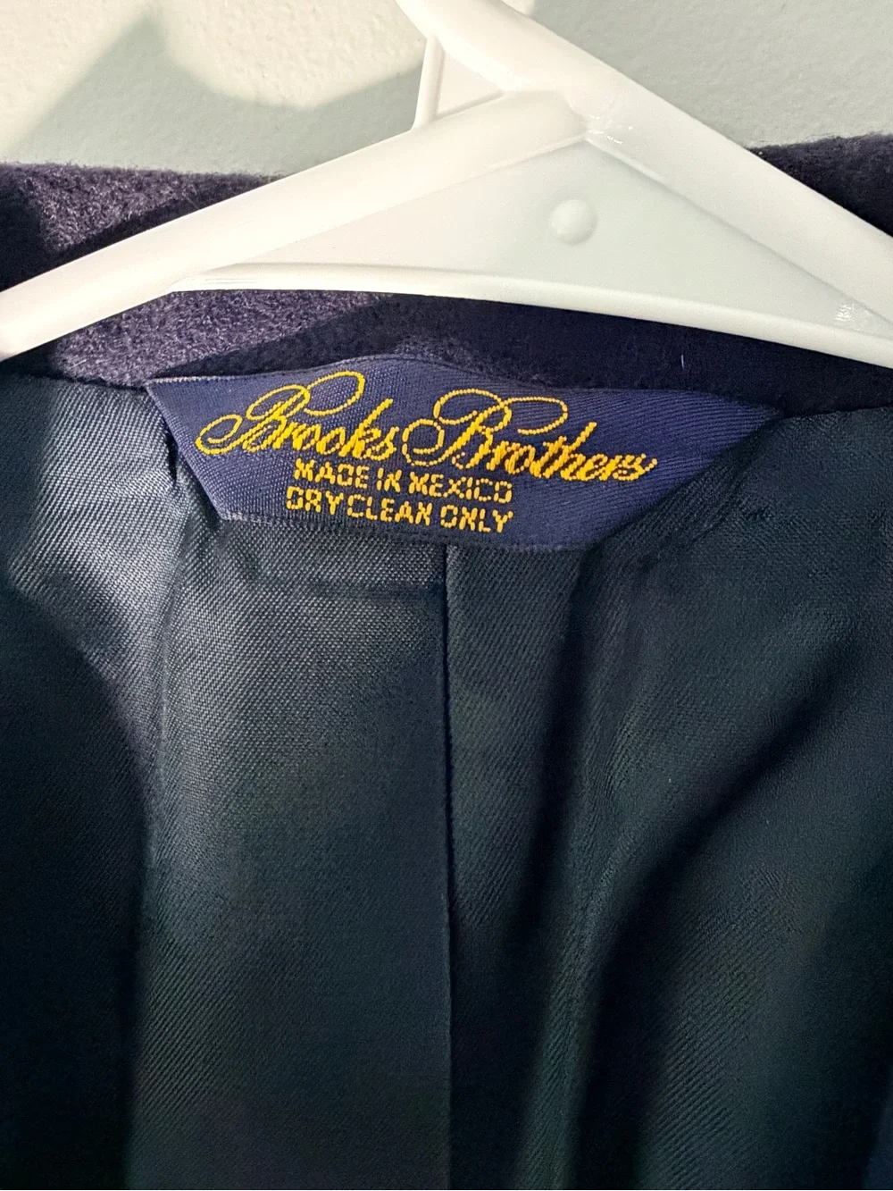 Brooks Brothers 100% Camel Hair Blazer Sport Coat Navy 42R Made in USA